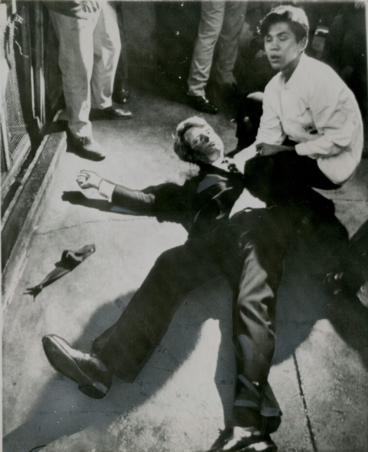 Senator Robert Kennedy Lay on the Floor as He Awaited Medical Help