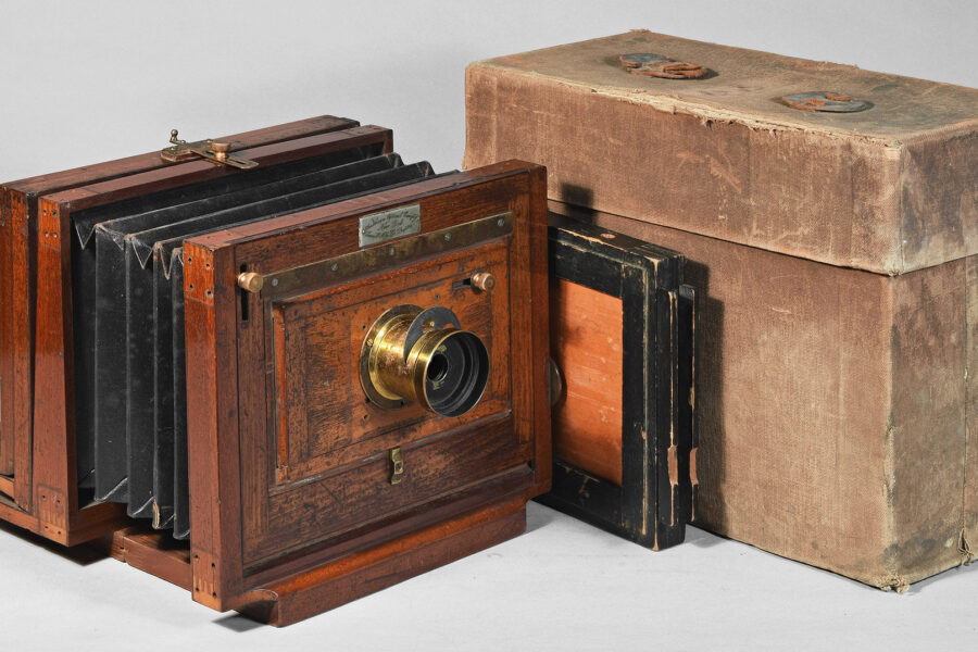 Image of a filed camera with case